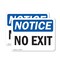 Signmission Exit Sign, Plastic, 10 in W, 7 in H, No Exit OS-2PACK-NS-P-710-L-14530 - alternate 1